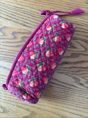 Quilted Floral Pencil or Makeup Case
